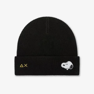 Berretto Snoopy in lana nero