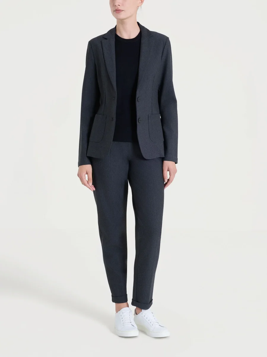 Blazer con due bottoni in Compact - Oscuro Mel. - immagine 5