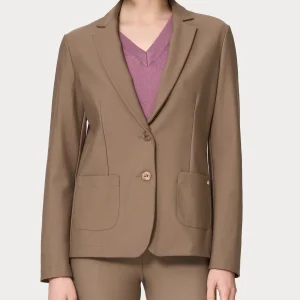 Blazer con due bottoni in Compact - Pine Bark