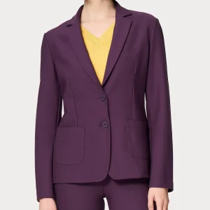 Blazer con due bottoni in Compact - Plum Perfect