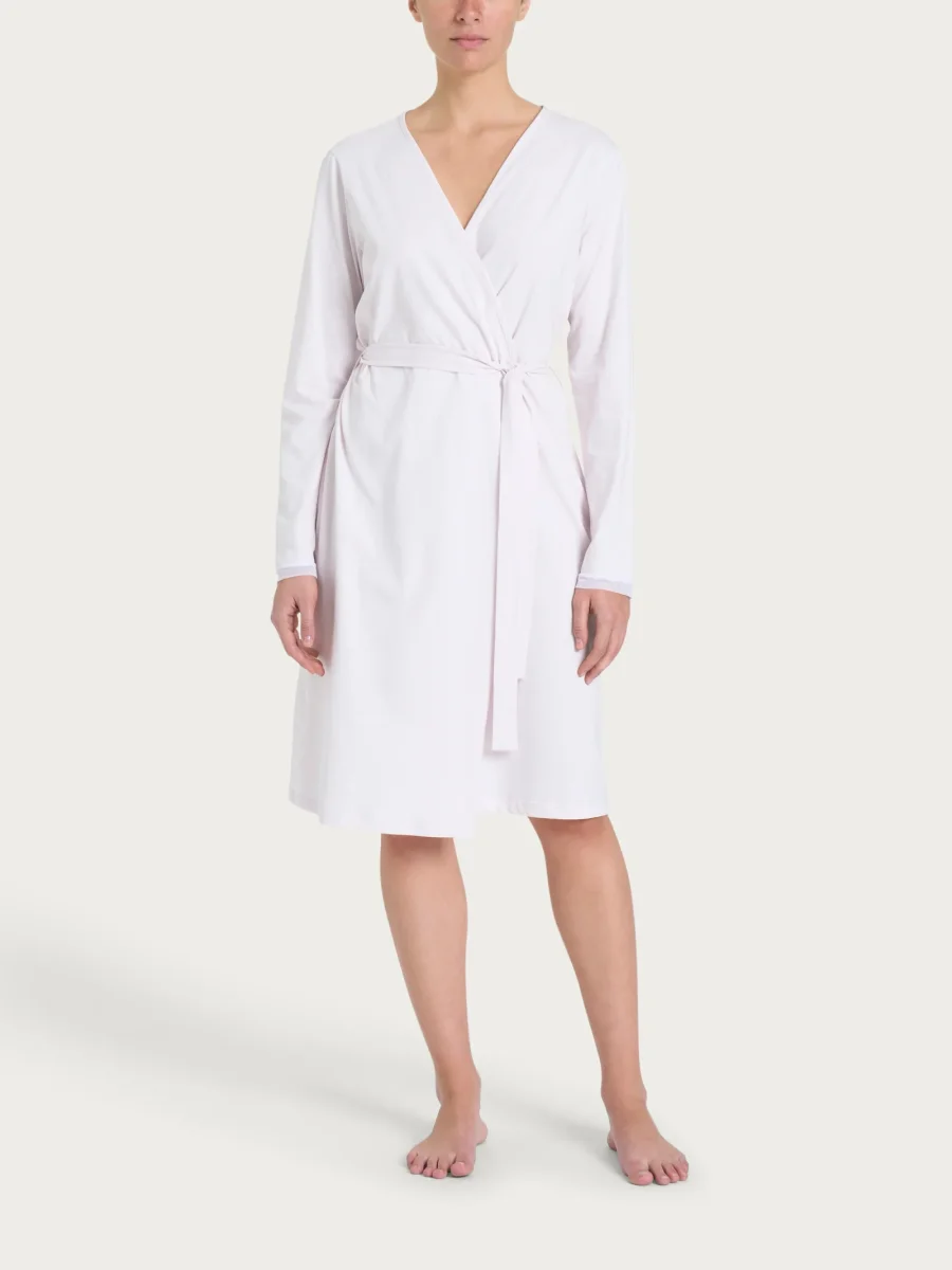 Vestaglia a manica lunga con fascetta in Jersey di Cotone - Orchid Tint - immagine 2