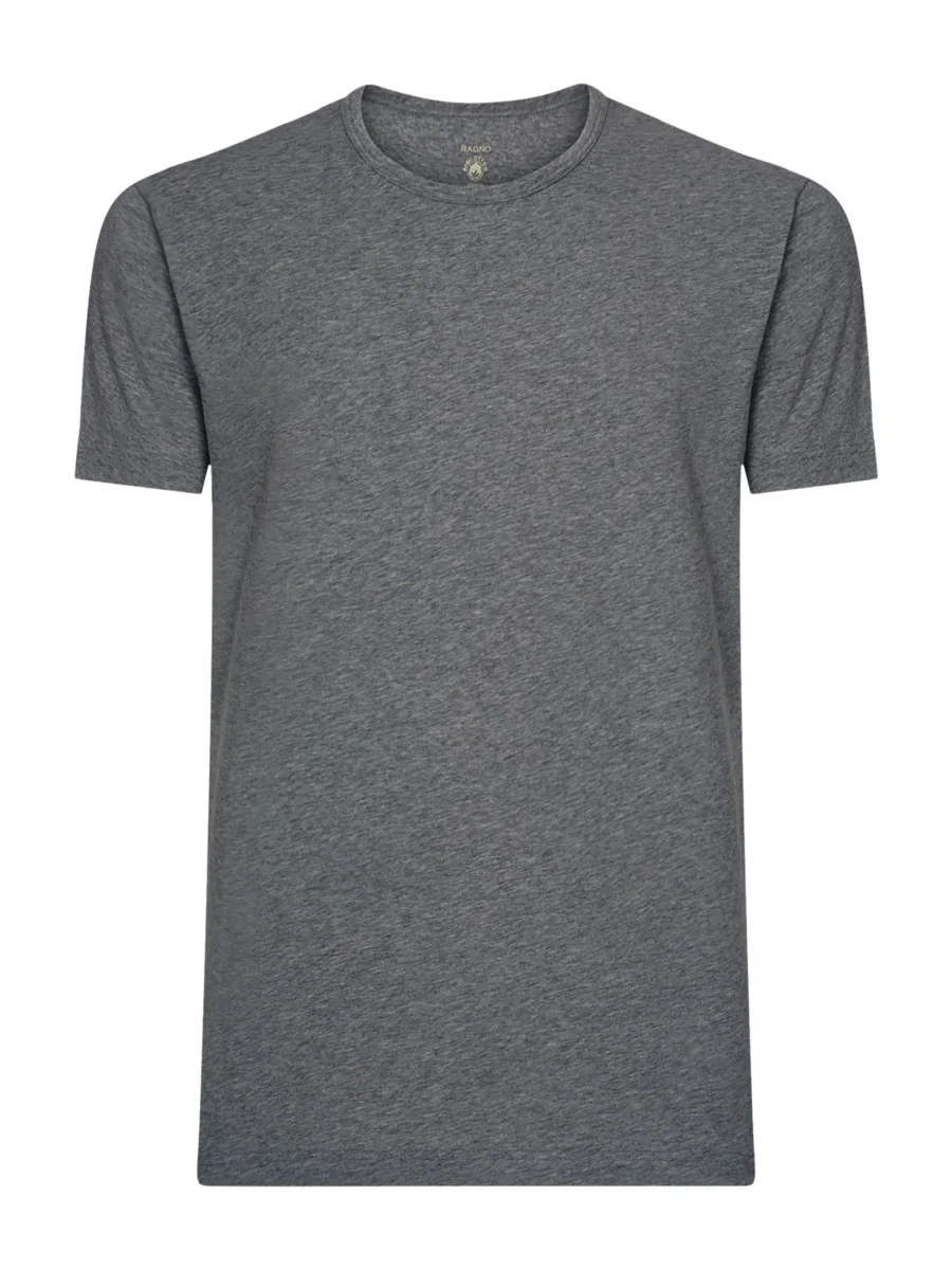 Comfort - Maglietta girocollo in cotone elasticizzato - Grigio Mel.