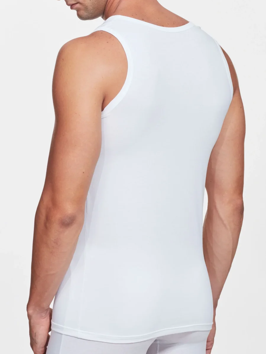 Hi-Tech - Canottiera in jersey di cotone elasticizzato - Bianco - immagine 4