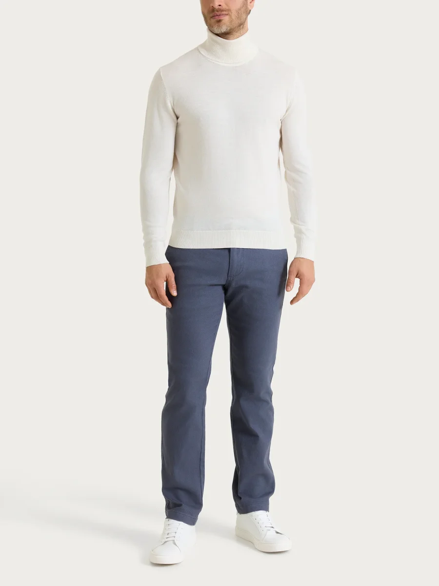 Dolcevita a maglia unita in Merino Soft - Kombu Green - immagine 5